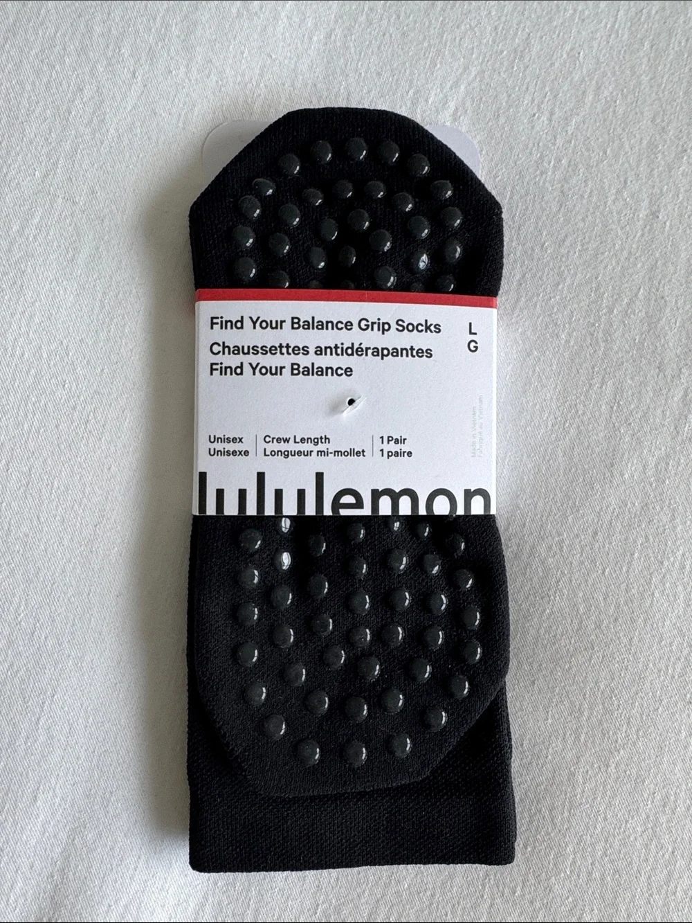 lululemon athletica Find Your Balance Grip Socks Black Size Large